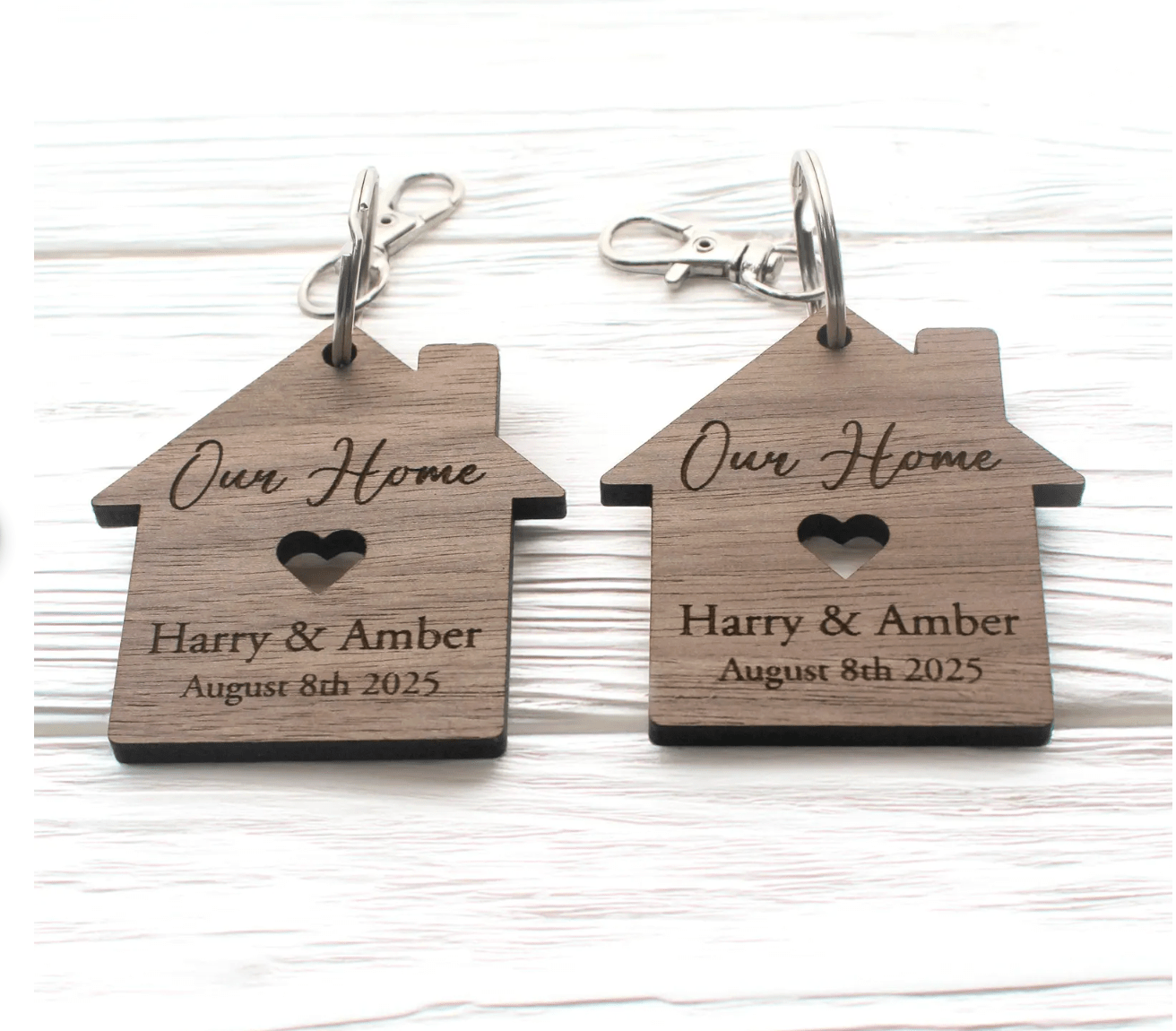 Personalised First Home Keyring Set - Mac and Lilly
