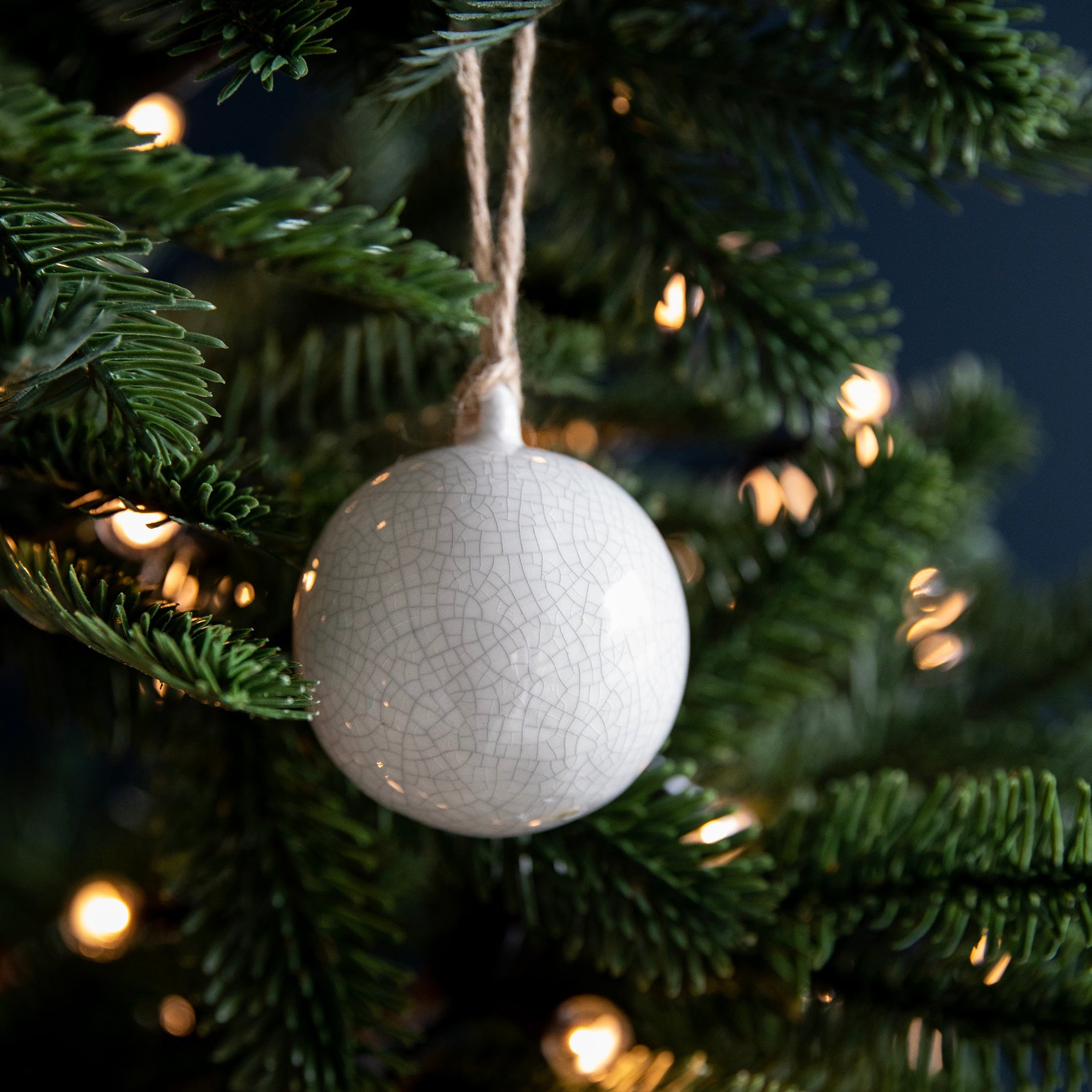Crackled Glaze Christmas Baubles