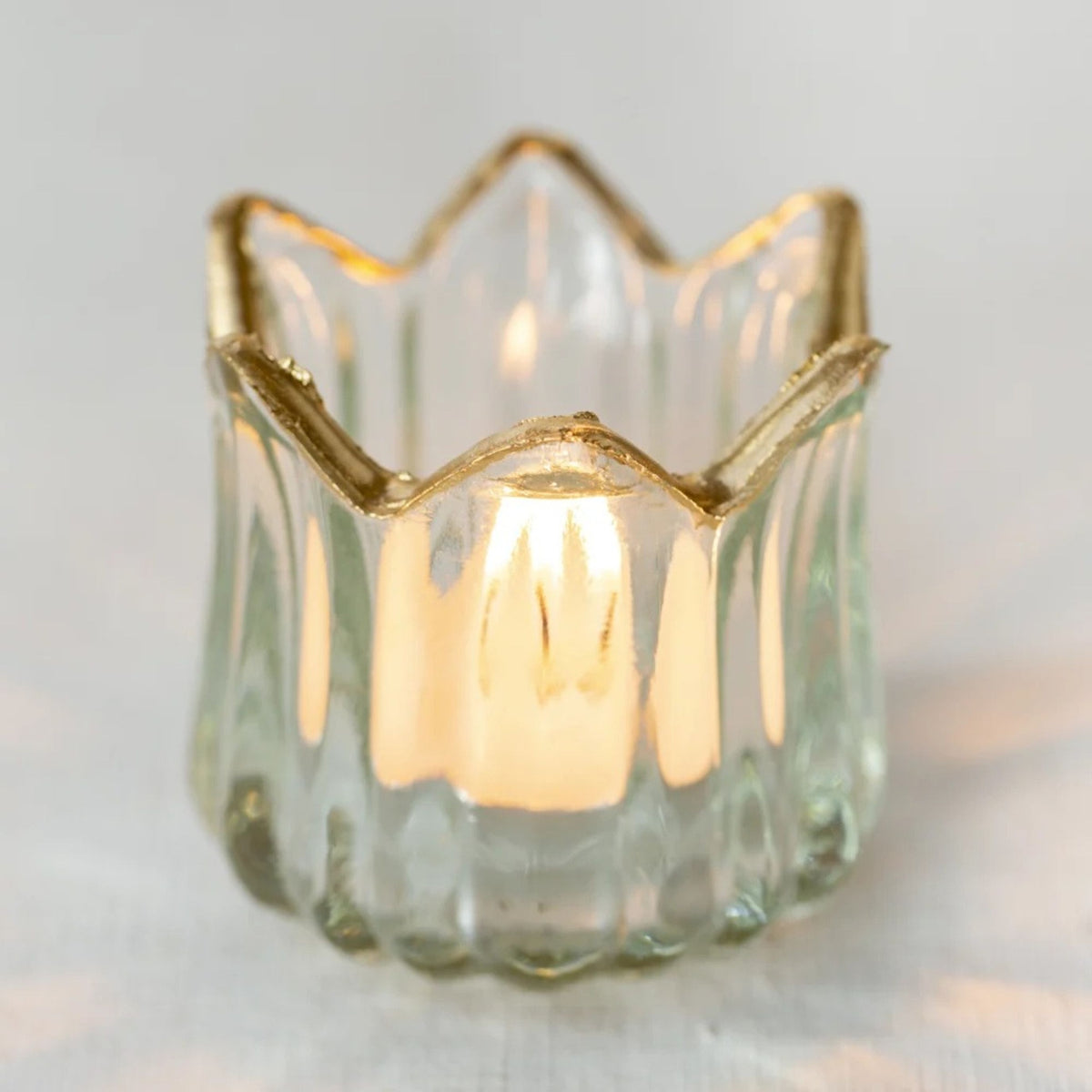 Tulip Glass Tea Light Holder
