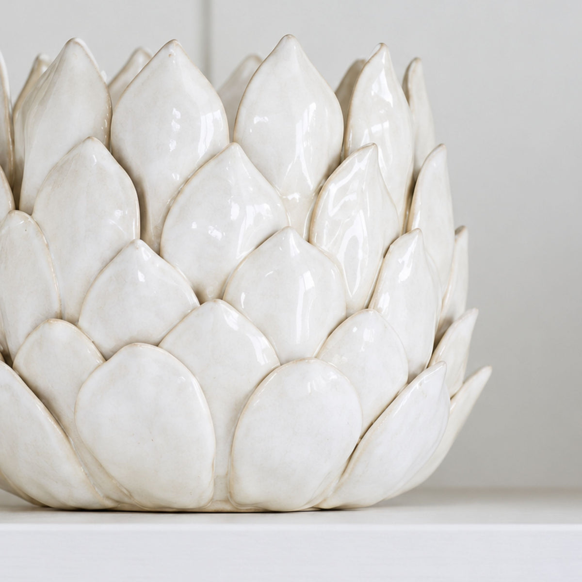 Petal Ceramic Planter – White