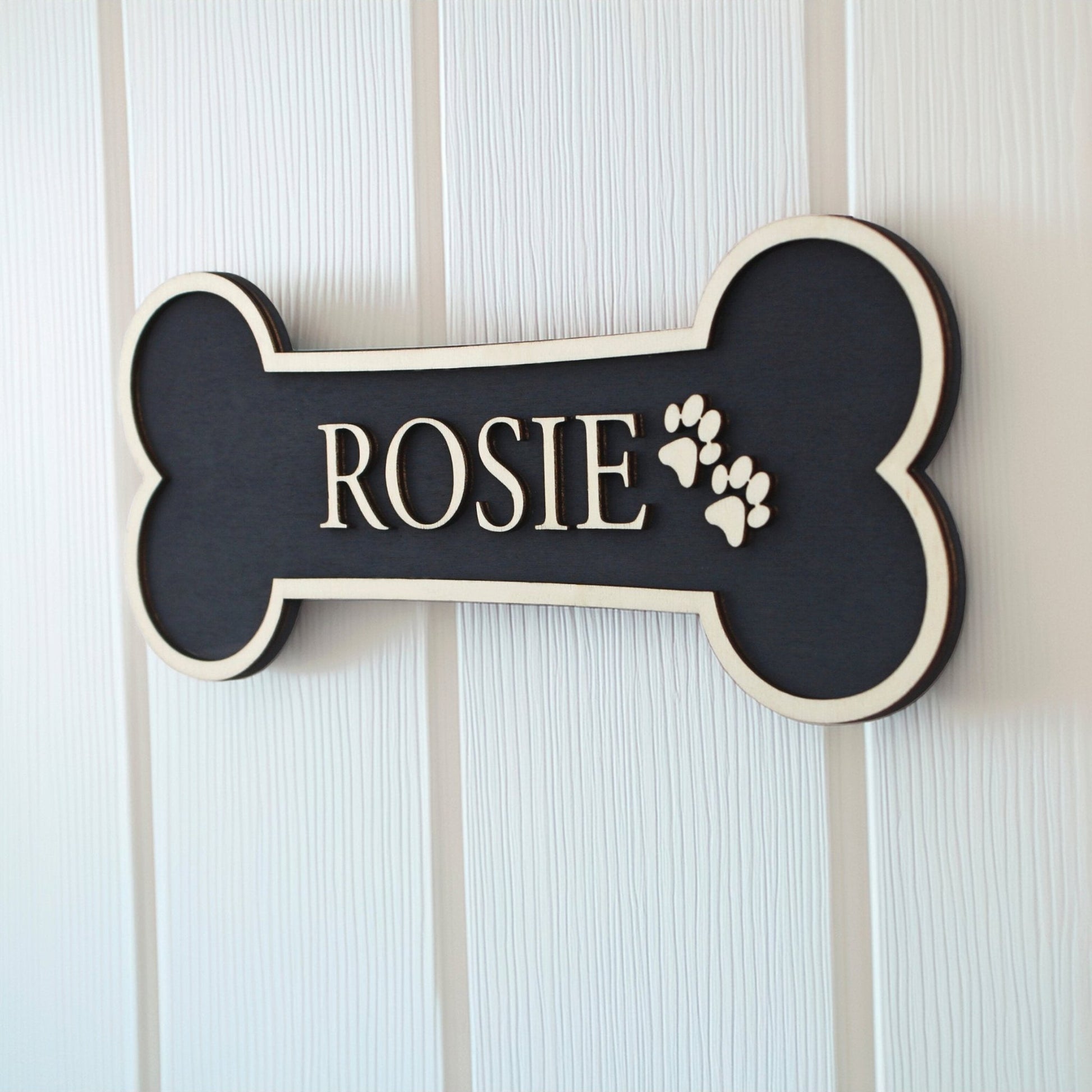 Personalised Dog Bone Wall Sign | Colour Collection - Mac and Lilly