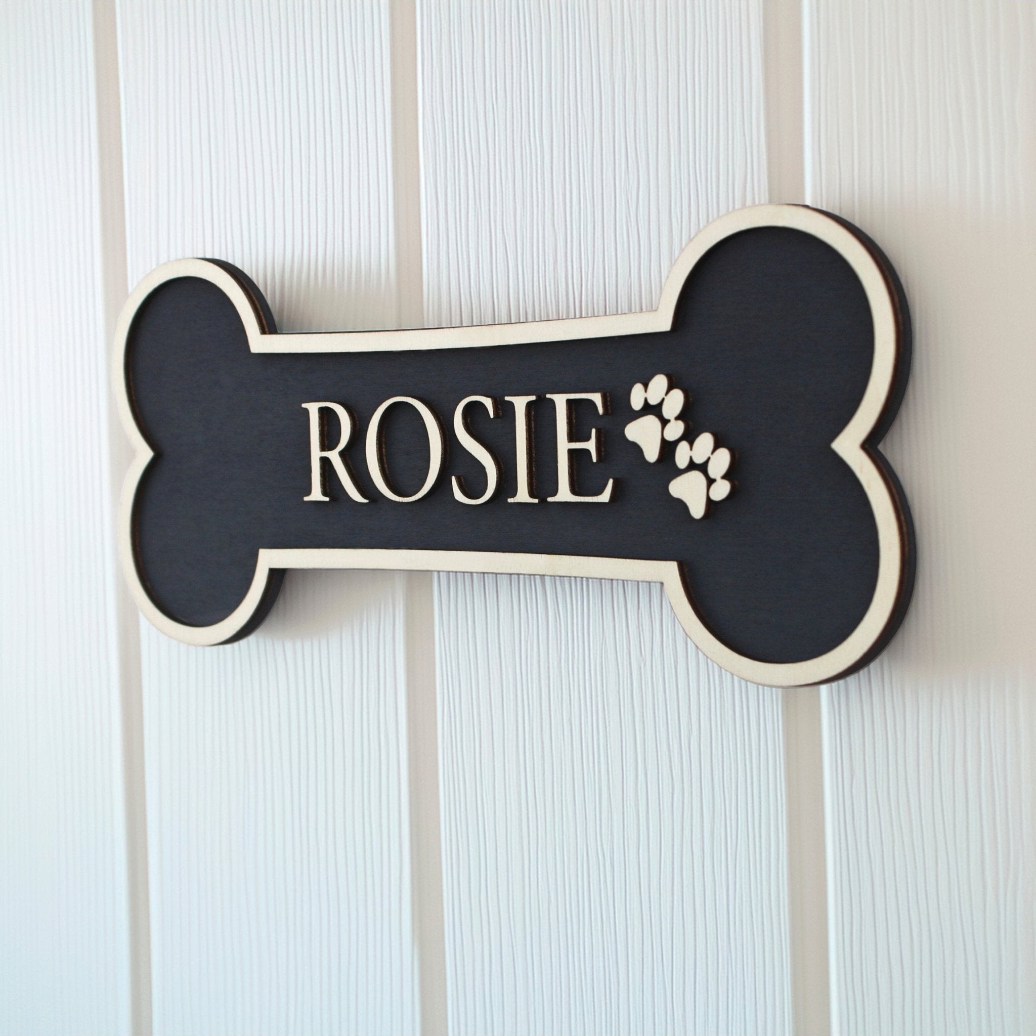 Personalised Dog Bone Wall Sign | Colour Collection - Mac and Lilly