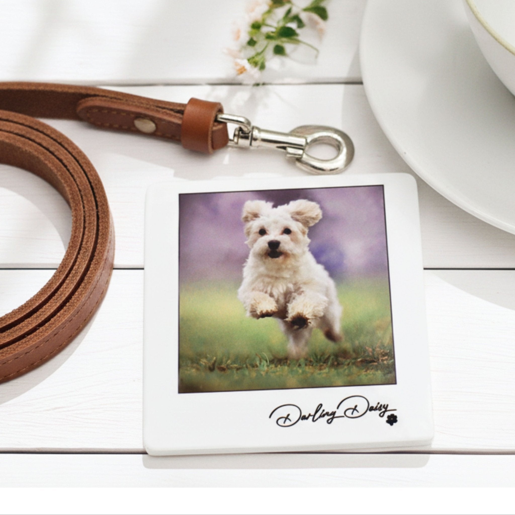 Personalised Photo Ceramic Coaster - Mac and Lilly