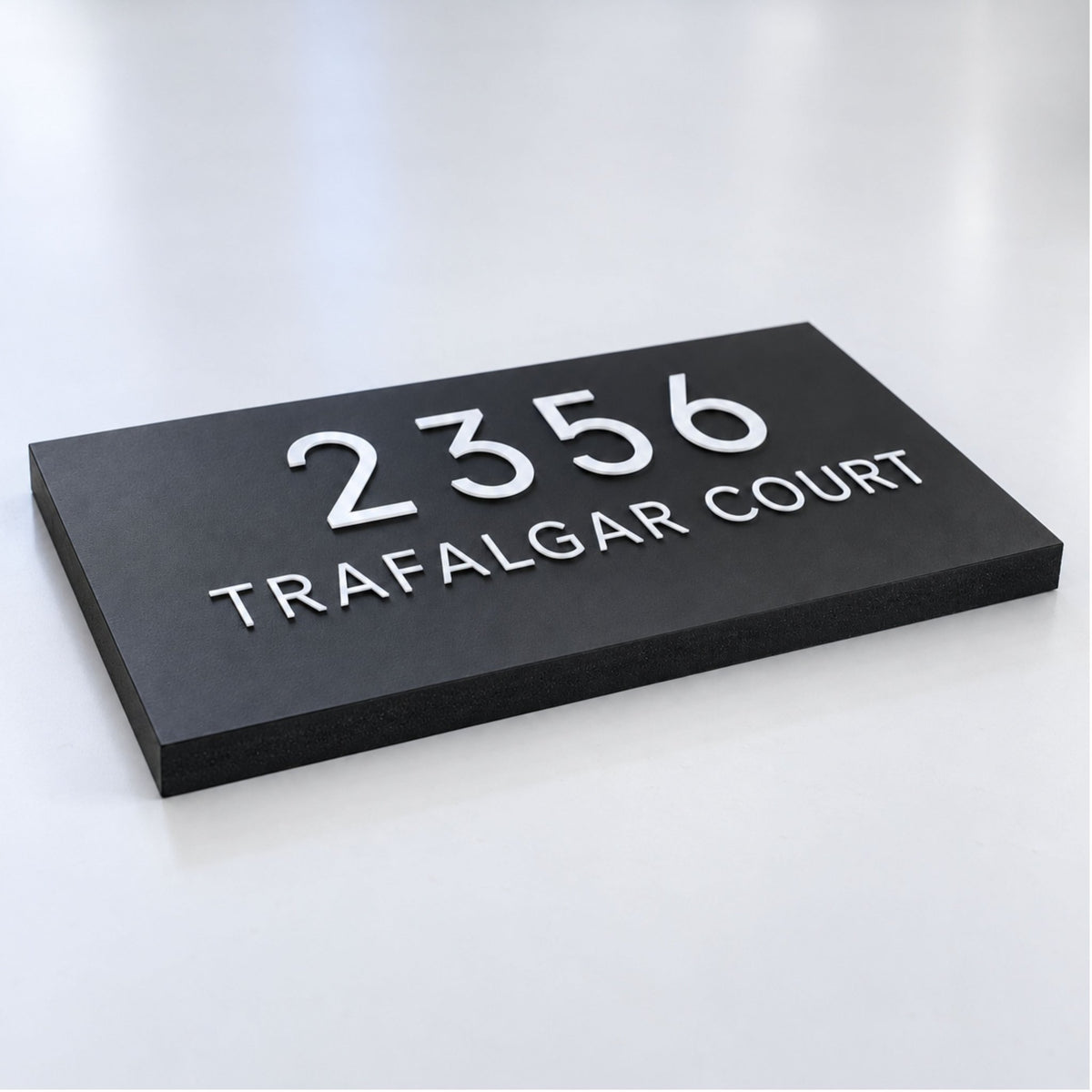 Large Handcrafted House Sign with Raised Design | Premium Address Plaque | Weatherproof Outdoor Sign - Mac and Lilly