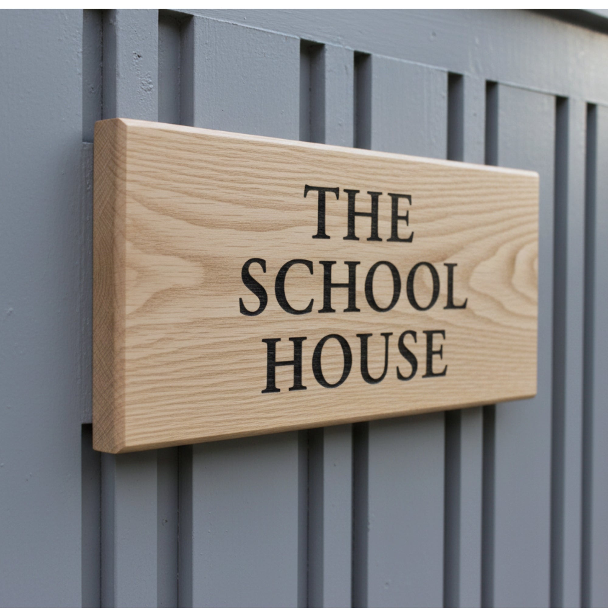 Accoya Wood Engraved House Sign | Solid Wood Address Sign | Mac & Lilly UK - Mac and Lilly