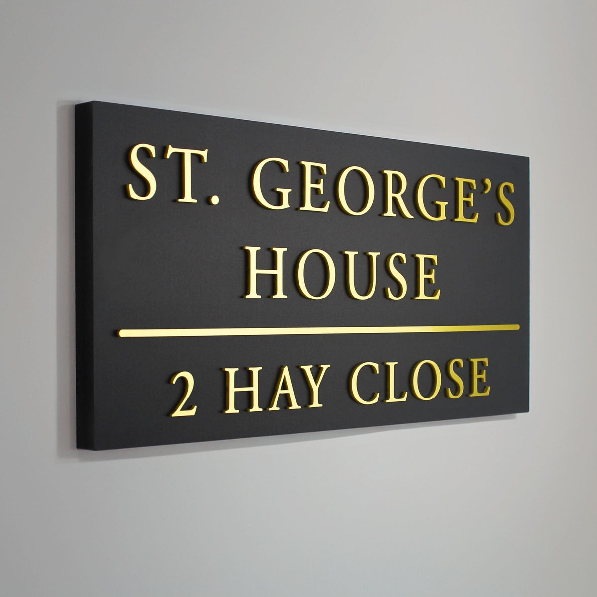 Large Handcrafted House Sign with Raised Design | Premium Address Plaque | Weatherproof Outdoor Sign - Mac and Lilly