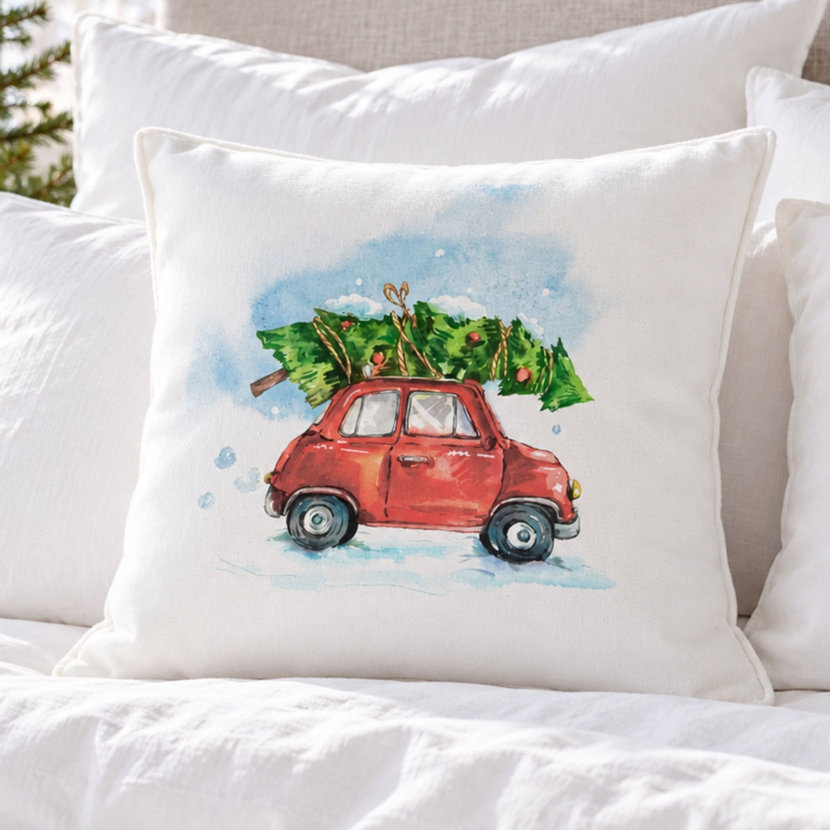 Driving Home for Christmas Car Cushion - Mac and Lilly