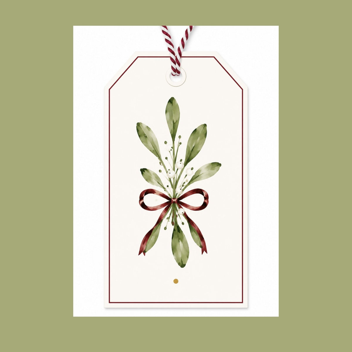 Mistletoe Christmas Wrapping Paper | Large 50 x 85cm Sheets | 140gsm | Matching Gift Tags - Mac and Lilly