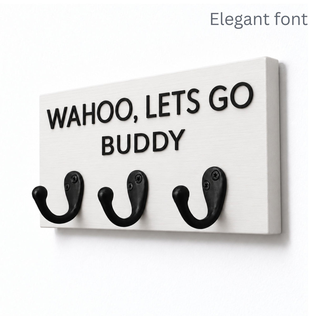 Personalised Wooden Dog Lead Holder with Raised Plywood Lettering | 2 Sizes - Mac and Lilly