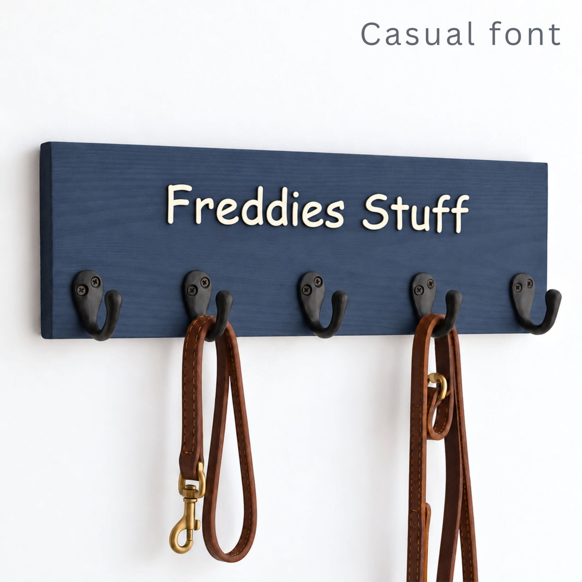 Personalised Dog Name Lead Holder | Raised Lettering - Mac and Lilly