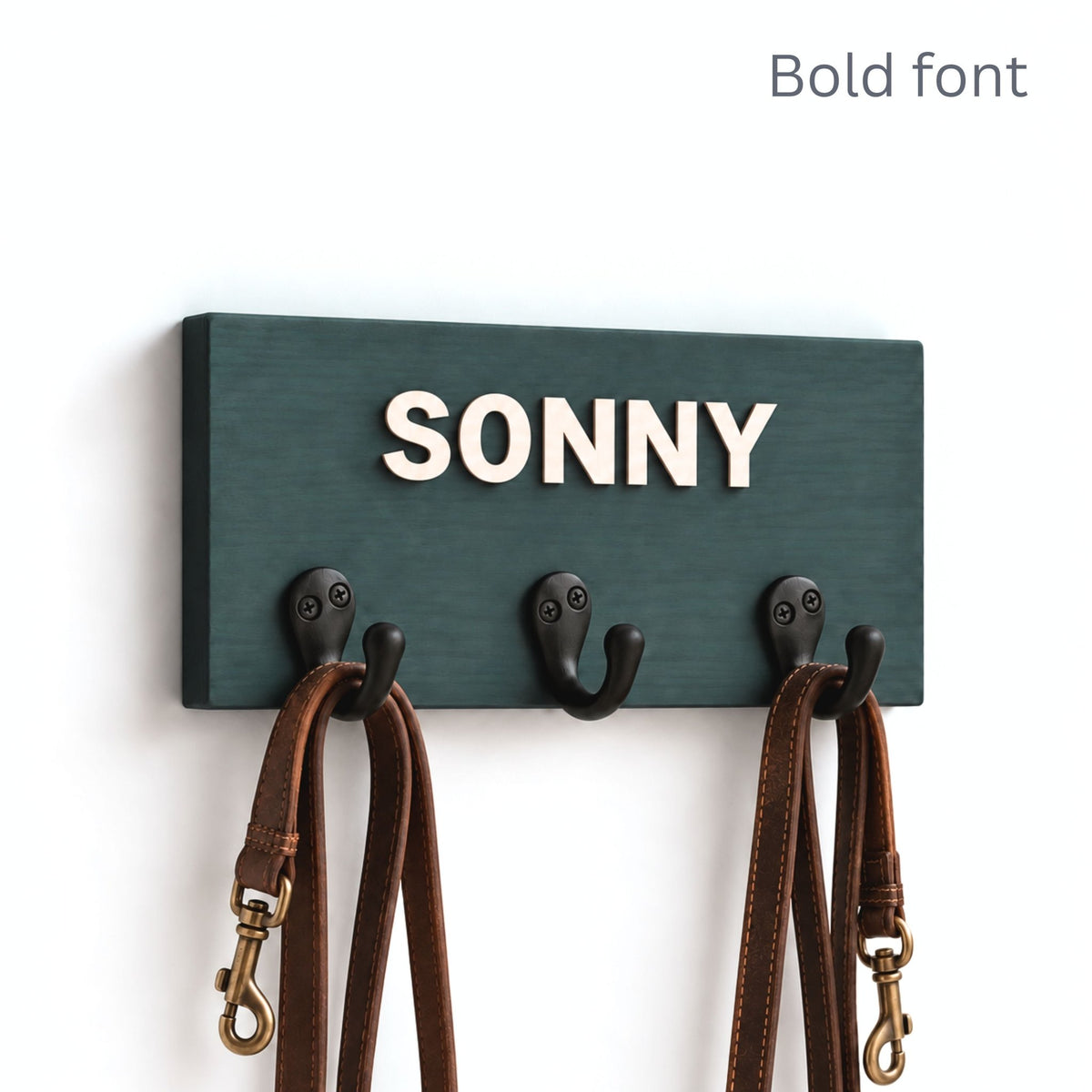 Personalised Dog Name Lead Holder | Raised Lettering - Mac and Lilly