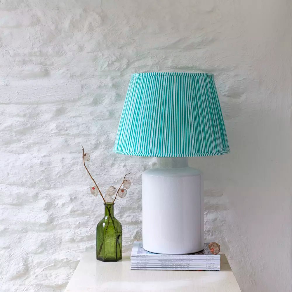 Striped Pleated Cotton Lampshade - Mac and Lilly
