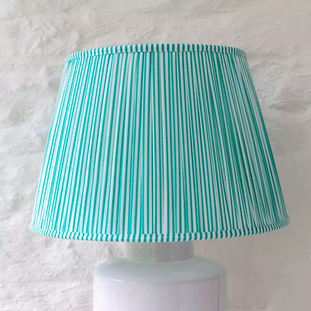 Striped Pleated Cotton Lampshade - Mac and Lilly