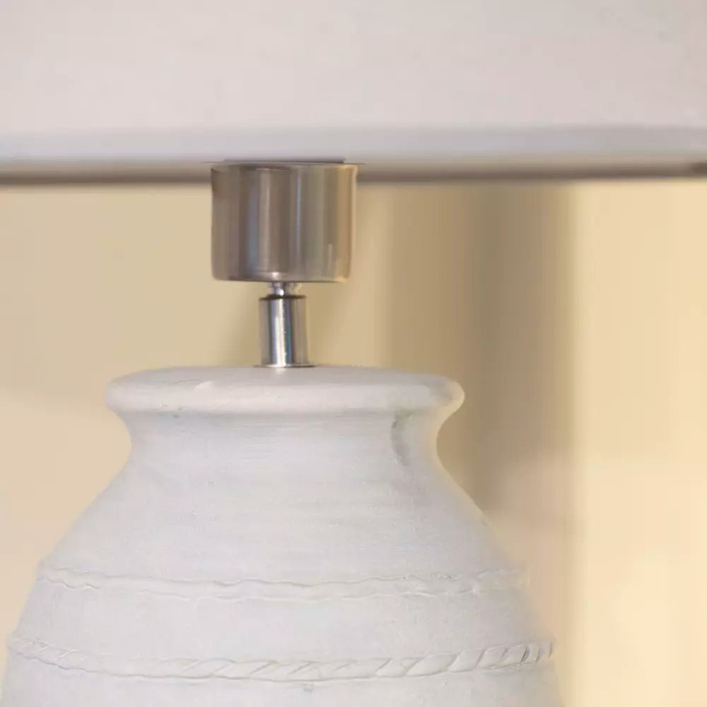Millie Ceramic Table Lamp – Cream Shade - Mac and Lilly