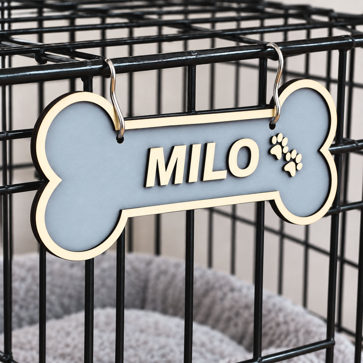 Personalised Dog Bone Crate Sign | Colour Collection