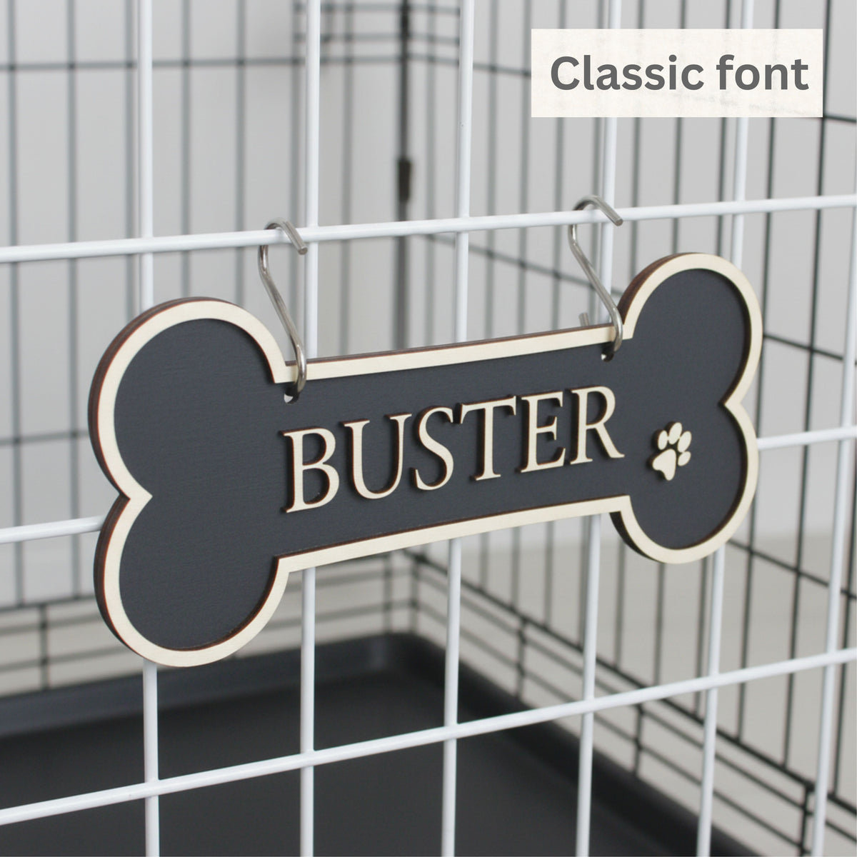 Personalised Dog Bone Crate Sign | Colour Collection