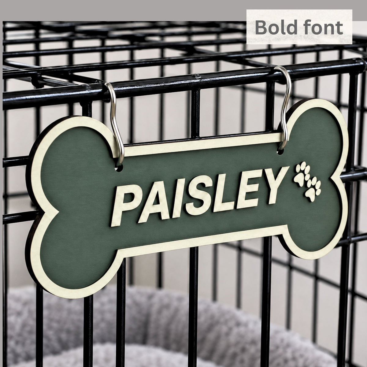 Personalised Dog Bone Crate Sign | Colour Collection