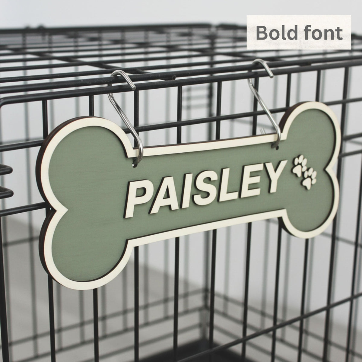 Personalised Dog Bone Crate Sign | Colour Collection - Mac and Lilly