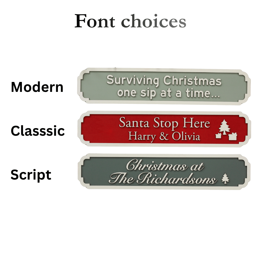 Personalised Christmas Street Sign. - Mac and Lilly