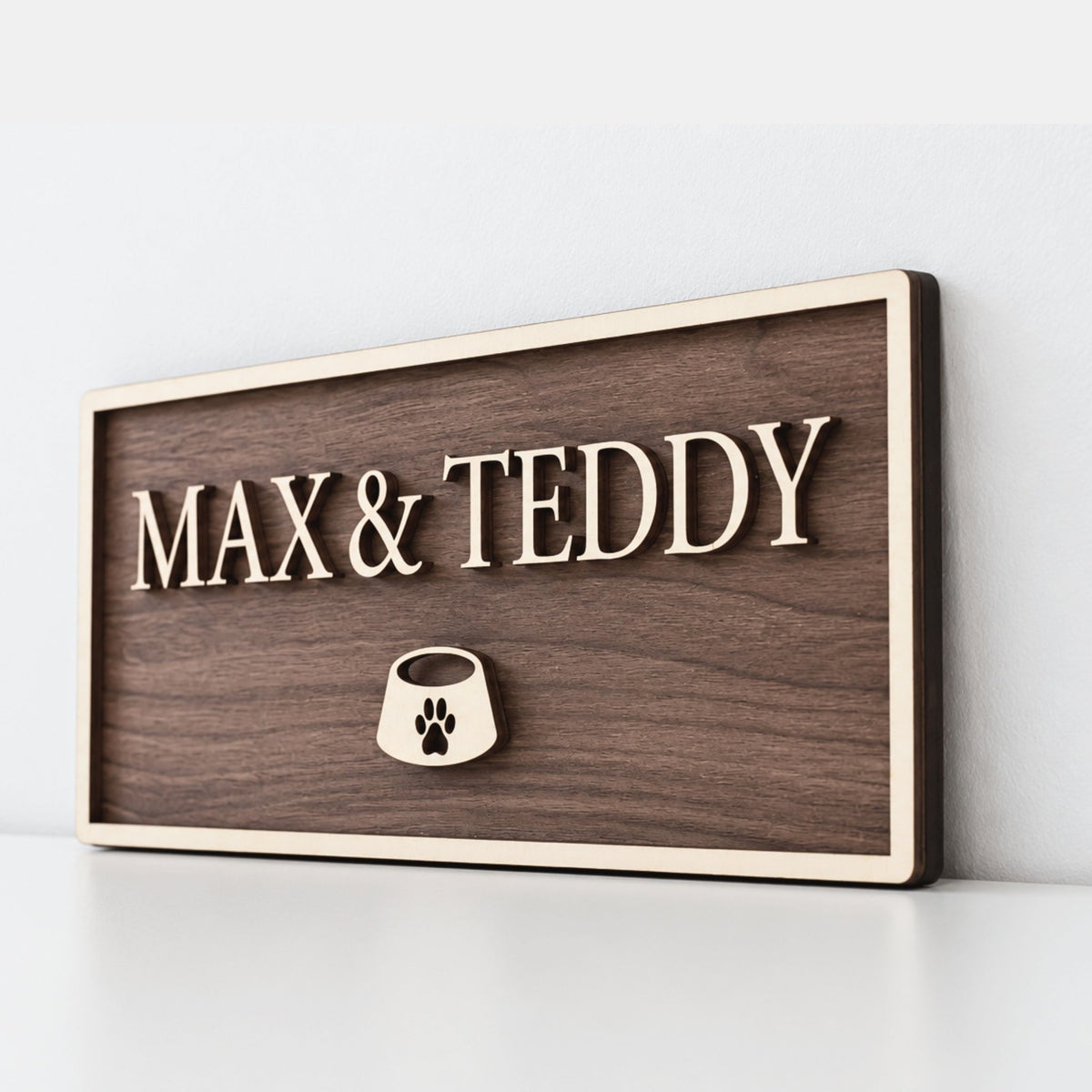 Personalised Wooden Dog Sign | Size & Design Options | Wood Veneer - Mac and Lilly