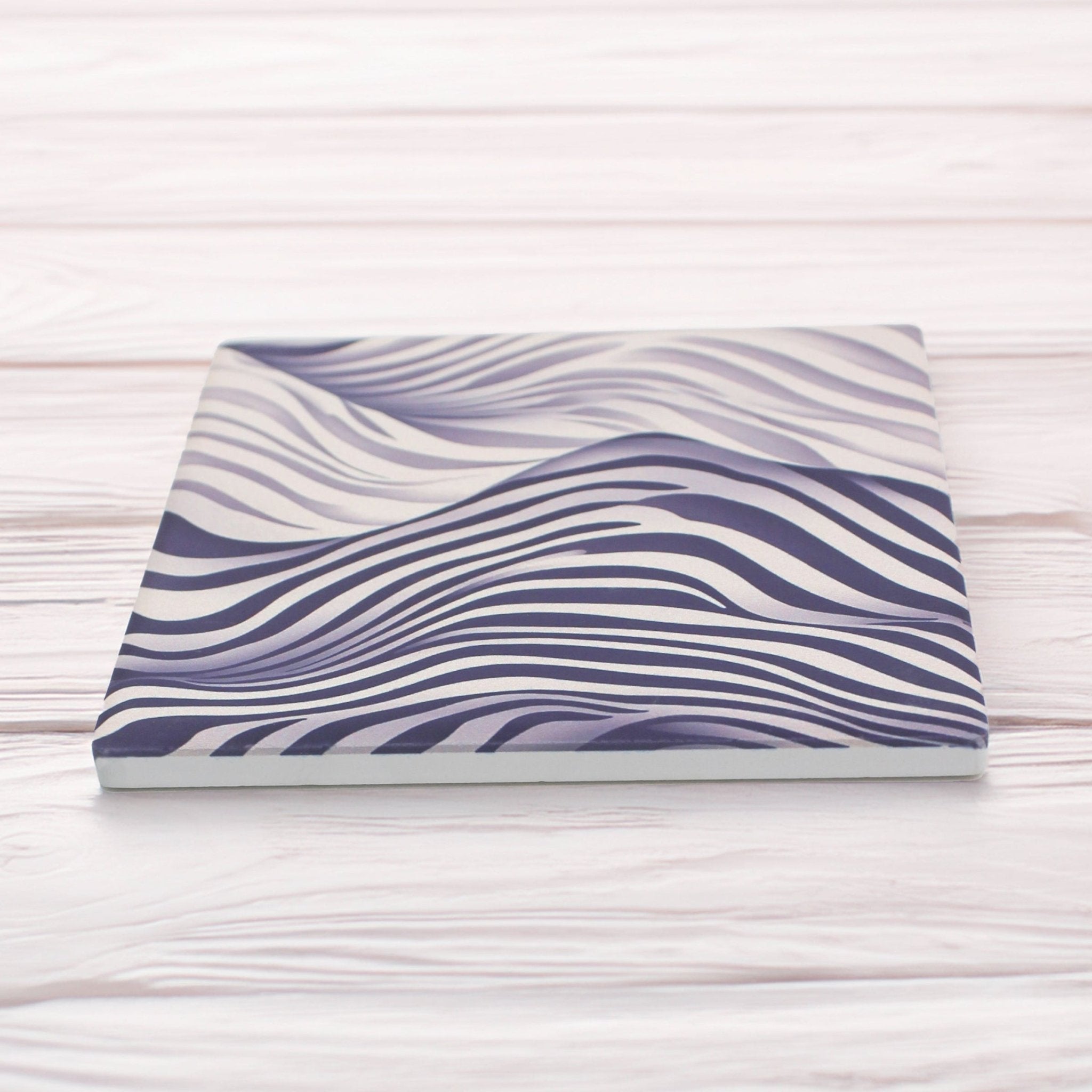 Funky Zebra Pattern Ceramic Coaster - Mac and Lilly
