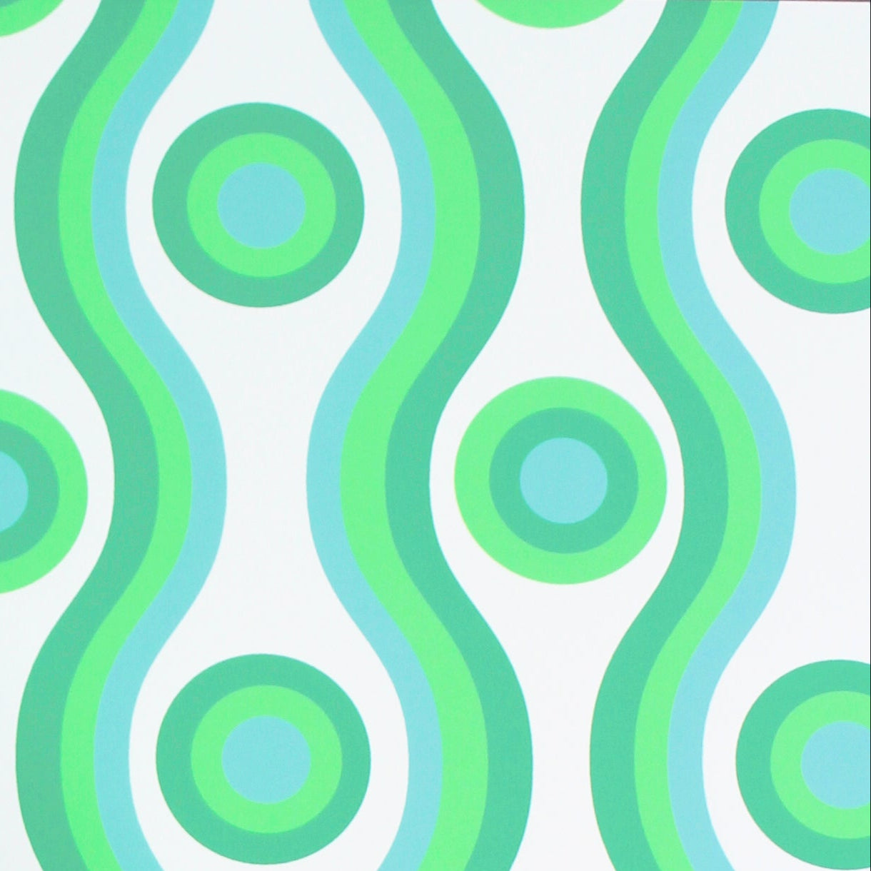 VibrantGreen Swirls and Circles Gift Wrapping Paper