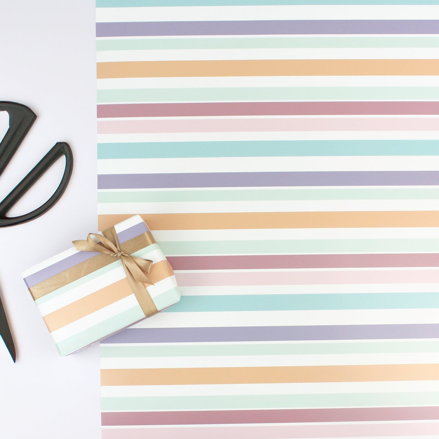 Luxury Pastel Wide Stripe Wrapping Paper