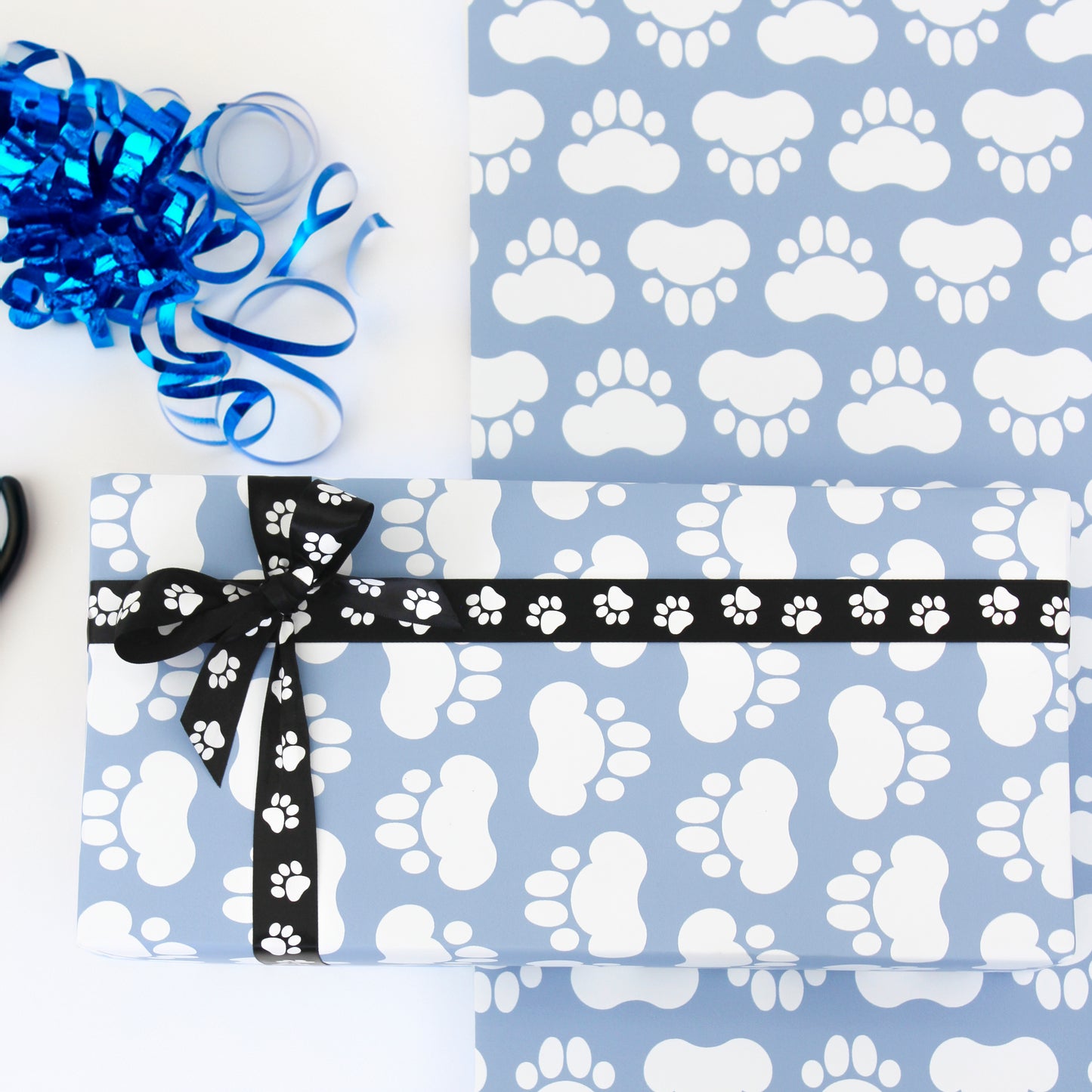 Paw Prints Gift Wrapping Paper, Adorable & Eco-Friendly