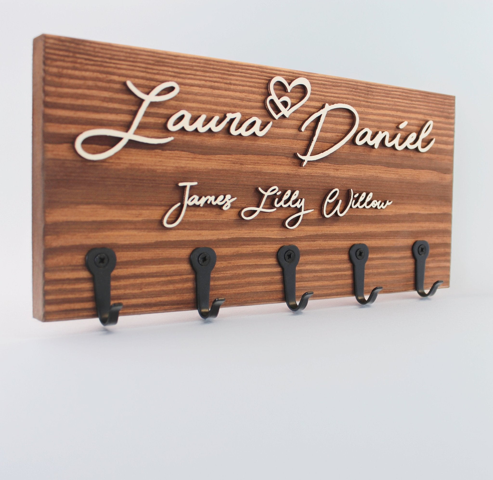 Personalised Wall - Mounted Key Holder - Mac and Lilly