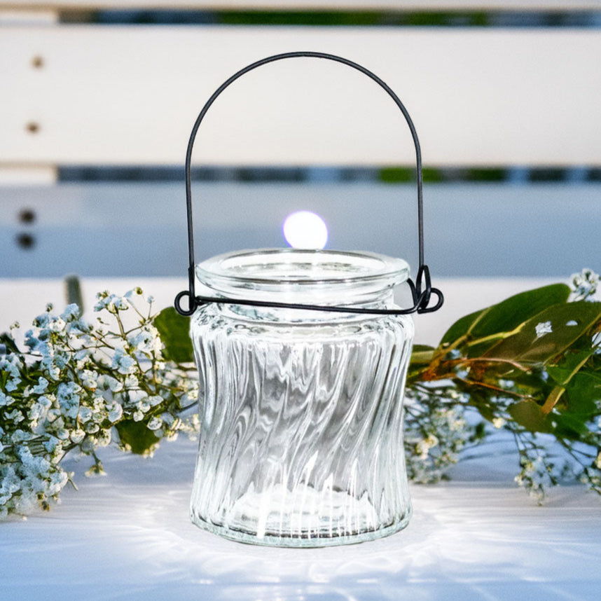 Glass Hanging T-Light Holder- Set of 2