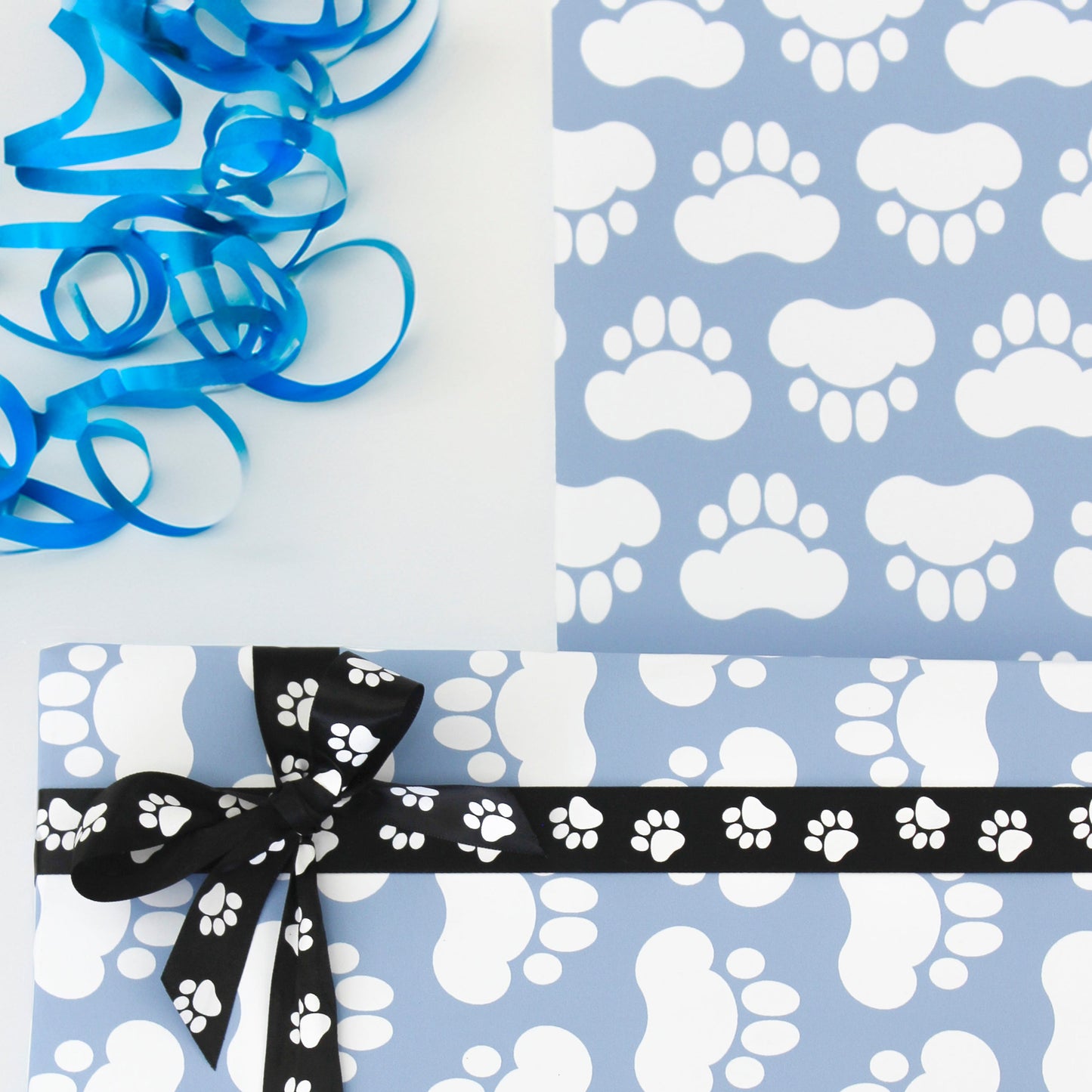 Paw Prints Gift Wrapping Paper, Adorable & Eco-Friendly