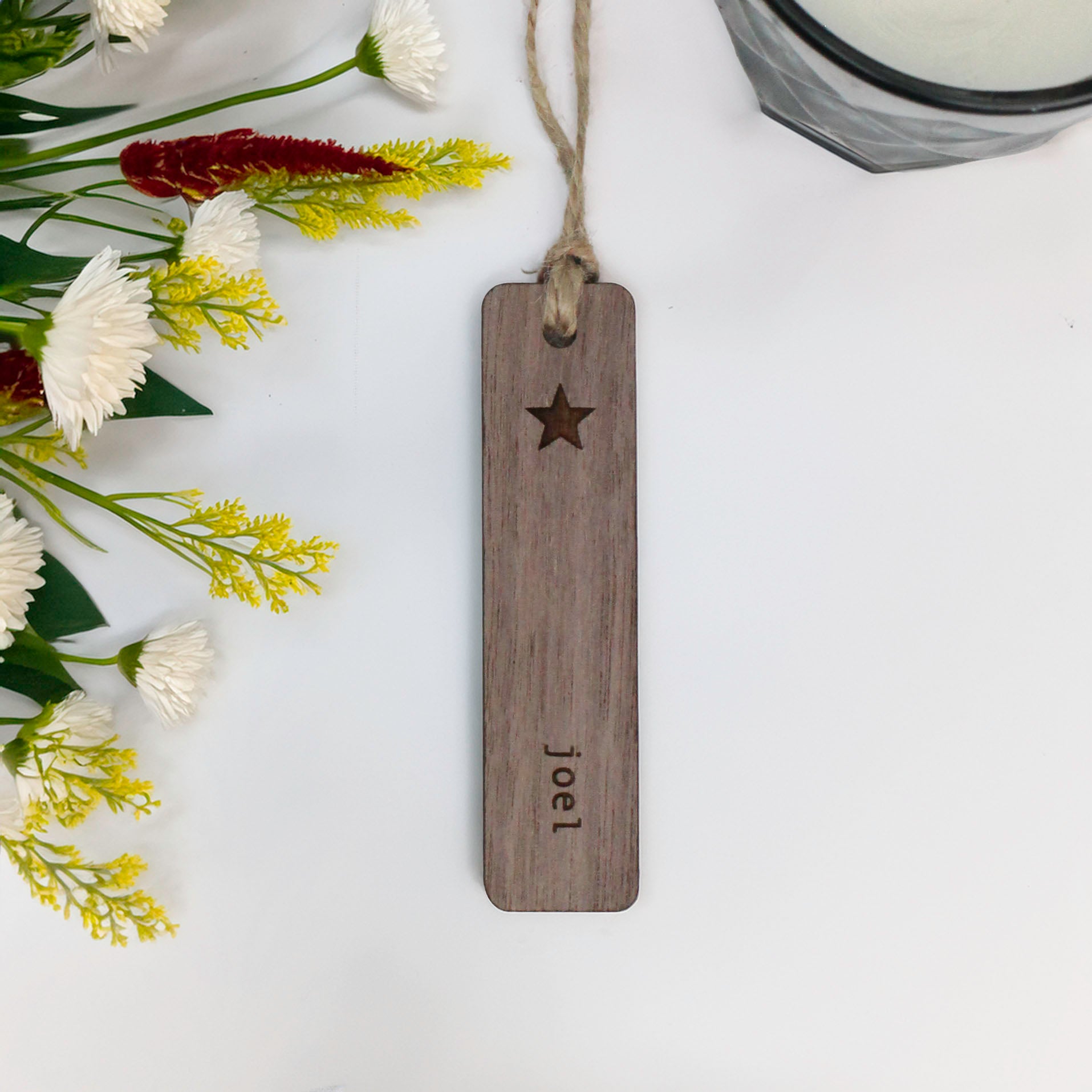 Personalised Wooden Place Name Tags - Available in 4 Wood Options
