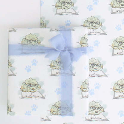 Clever Cavapoo Gift Wrapping Paper -  Fun, Charming, and Luxuriously Thick