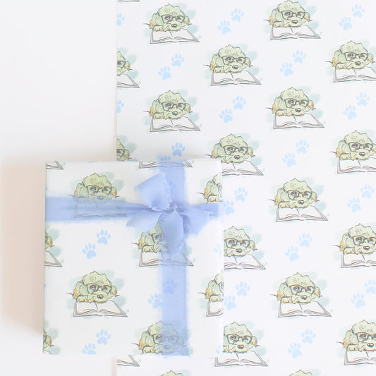 Clever Cavapoo Gift Wrapping Paper -  Fun, Charming, and Luxuriously Thick