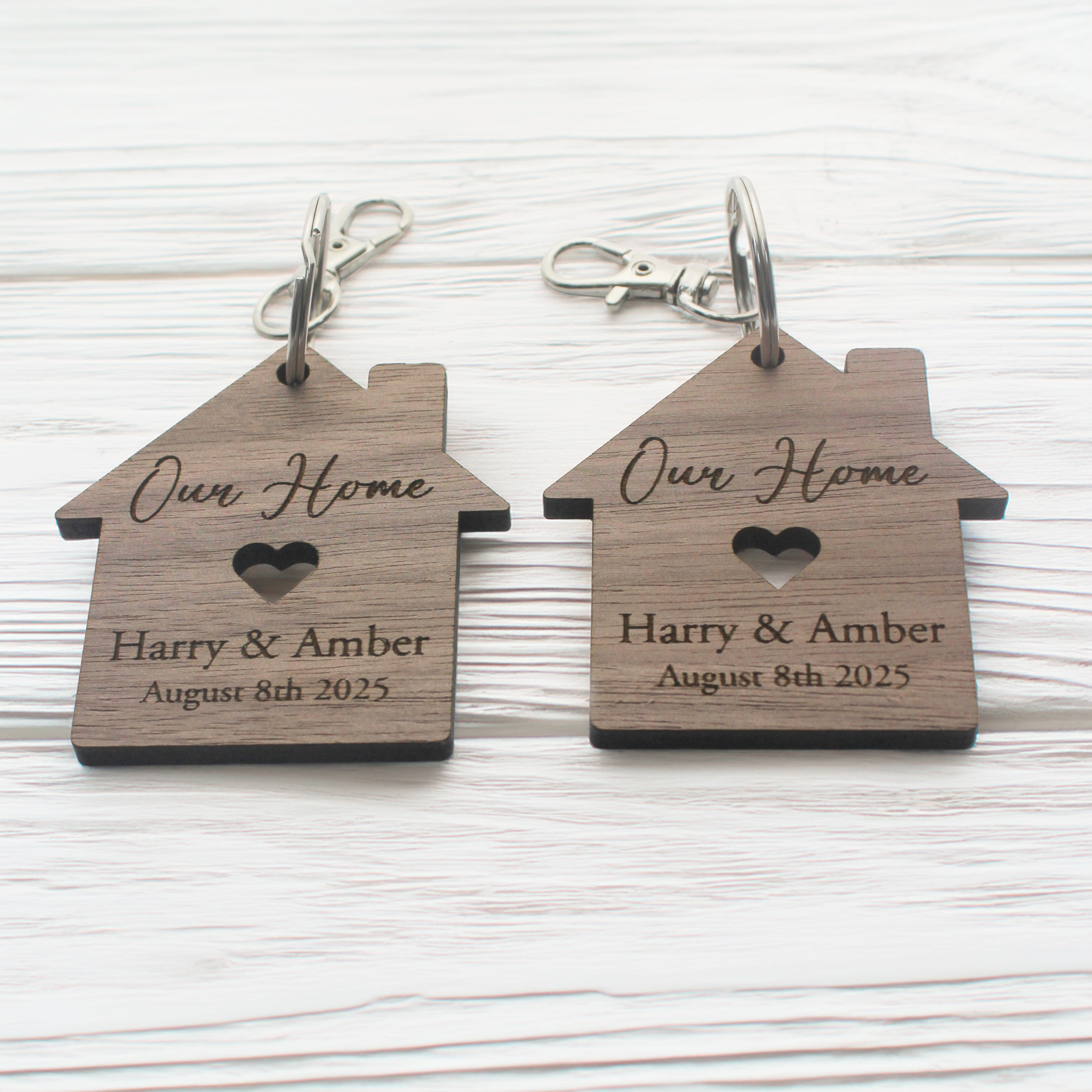 Personalised First Home Keyring Set