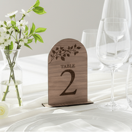 Rustic Wooden Wedding Table Numbers – Personalised - Mac and Lilly