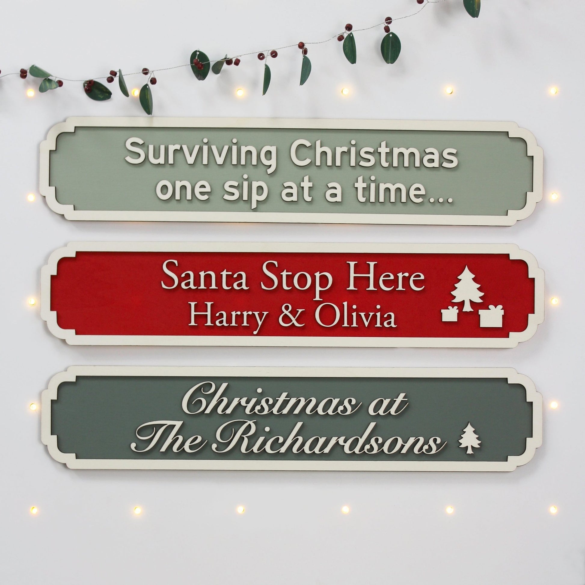 Personalised Christmas Street Sign. - Mac and Lilly