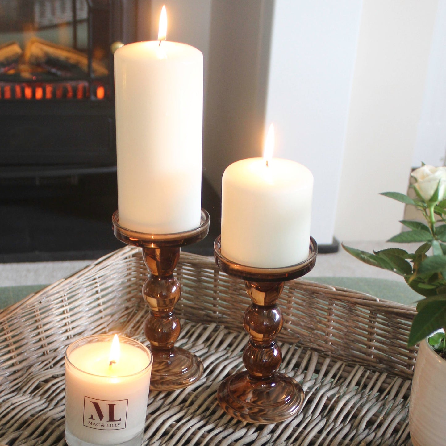 Decorative Candle Holders - Set of Two