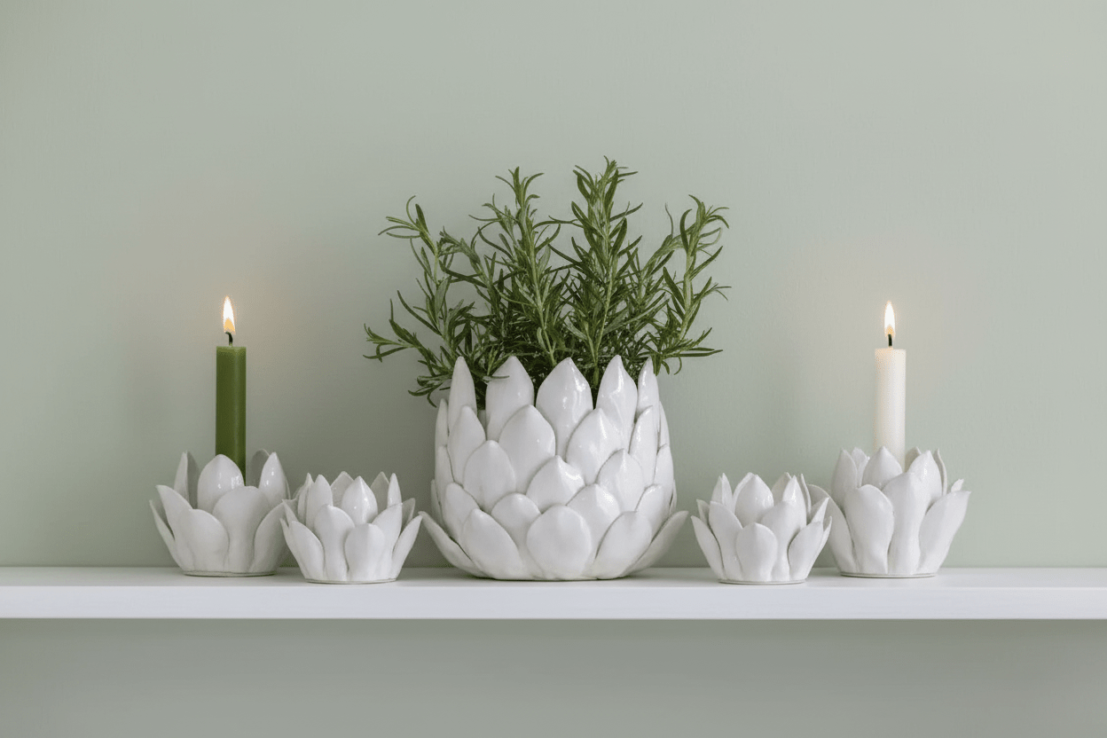 Petal Ceramic Planter – White - Mac and Lilly