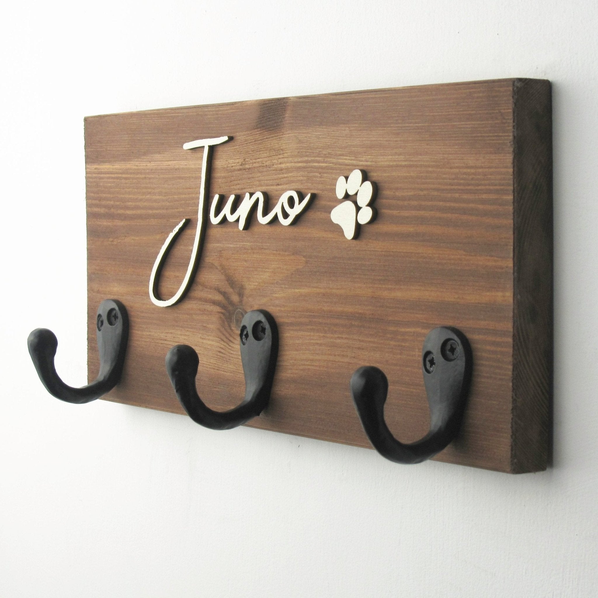 Personalised Dog Name lead Holder - Mac and Lilly