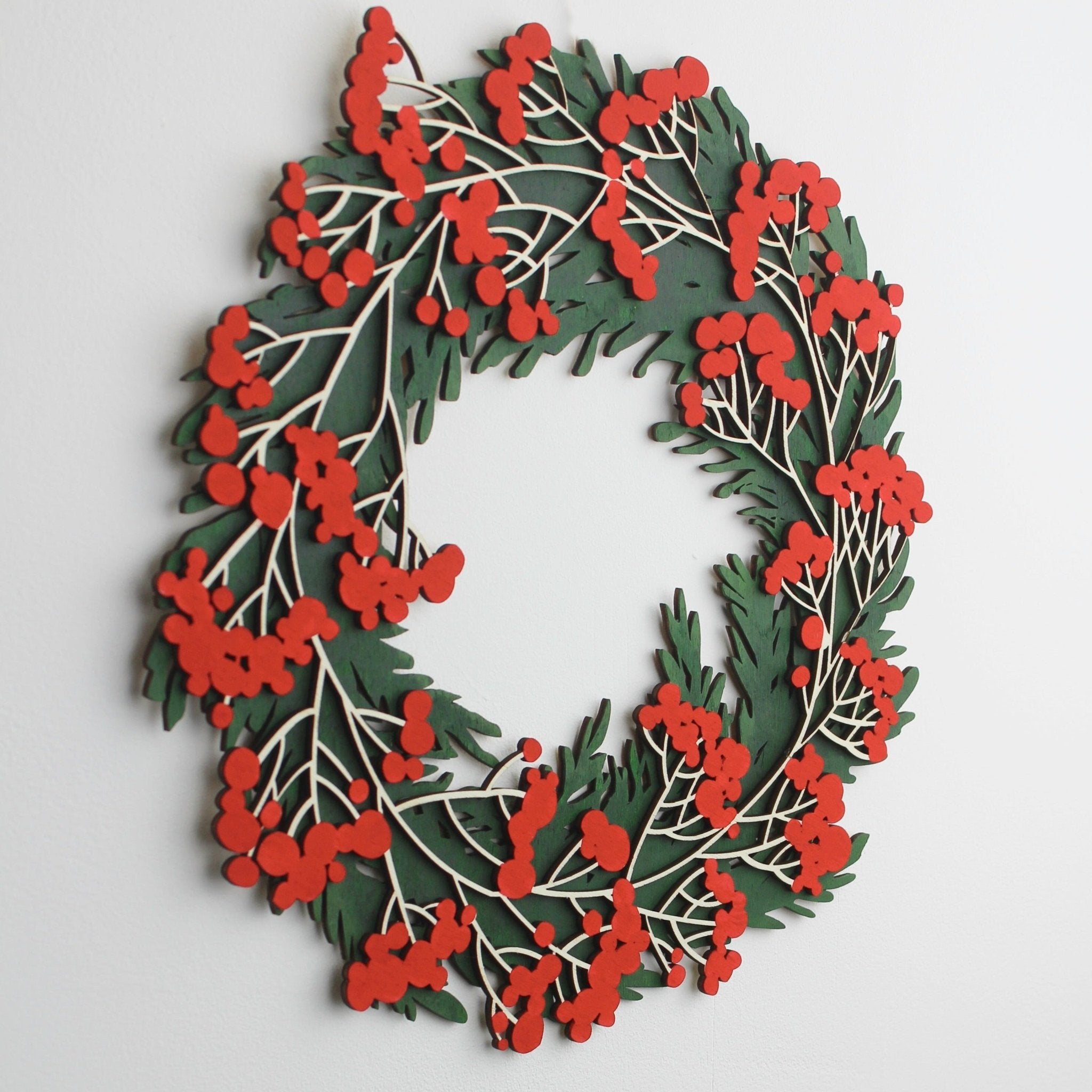 Winter Wreath with Custom Berries - Mac and Lilly