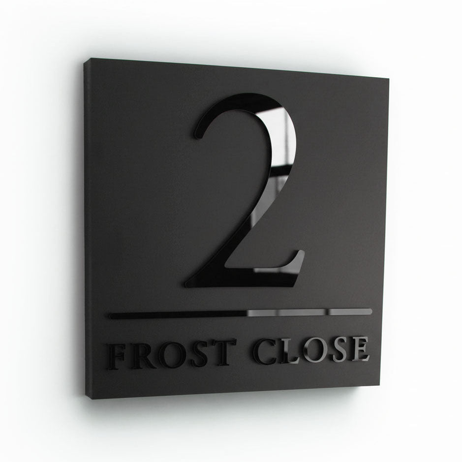 Square Raised Design Sign - Dividing Line - Mac and Lilly
