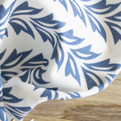 Blue and White Floral Napkins– Hand Block Printed