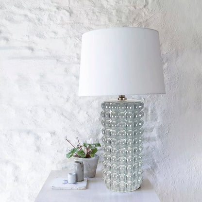 Large Grey Bobble Ceramic Table Lamp