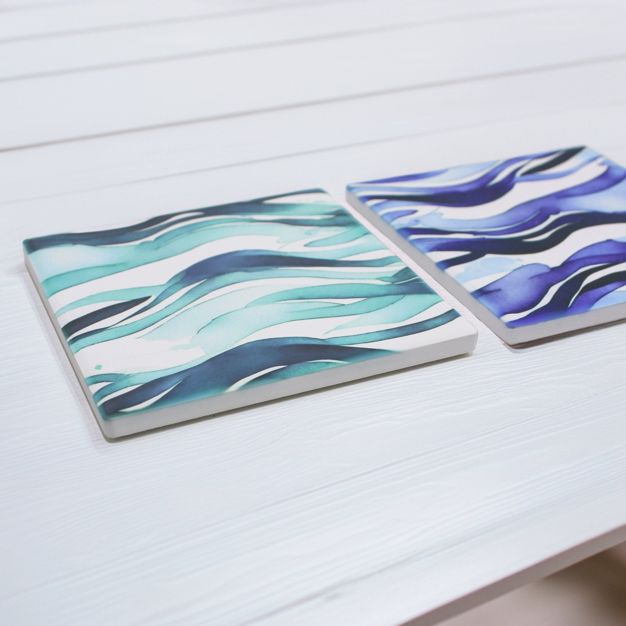 Waves Sea - Inspired Ceramic Coaster - Mac and Lilly