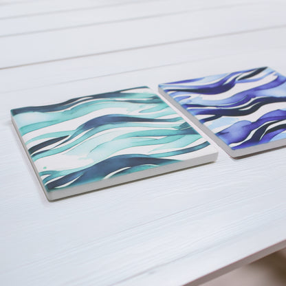 Waves Sea-Inspired Ceramic Coaster