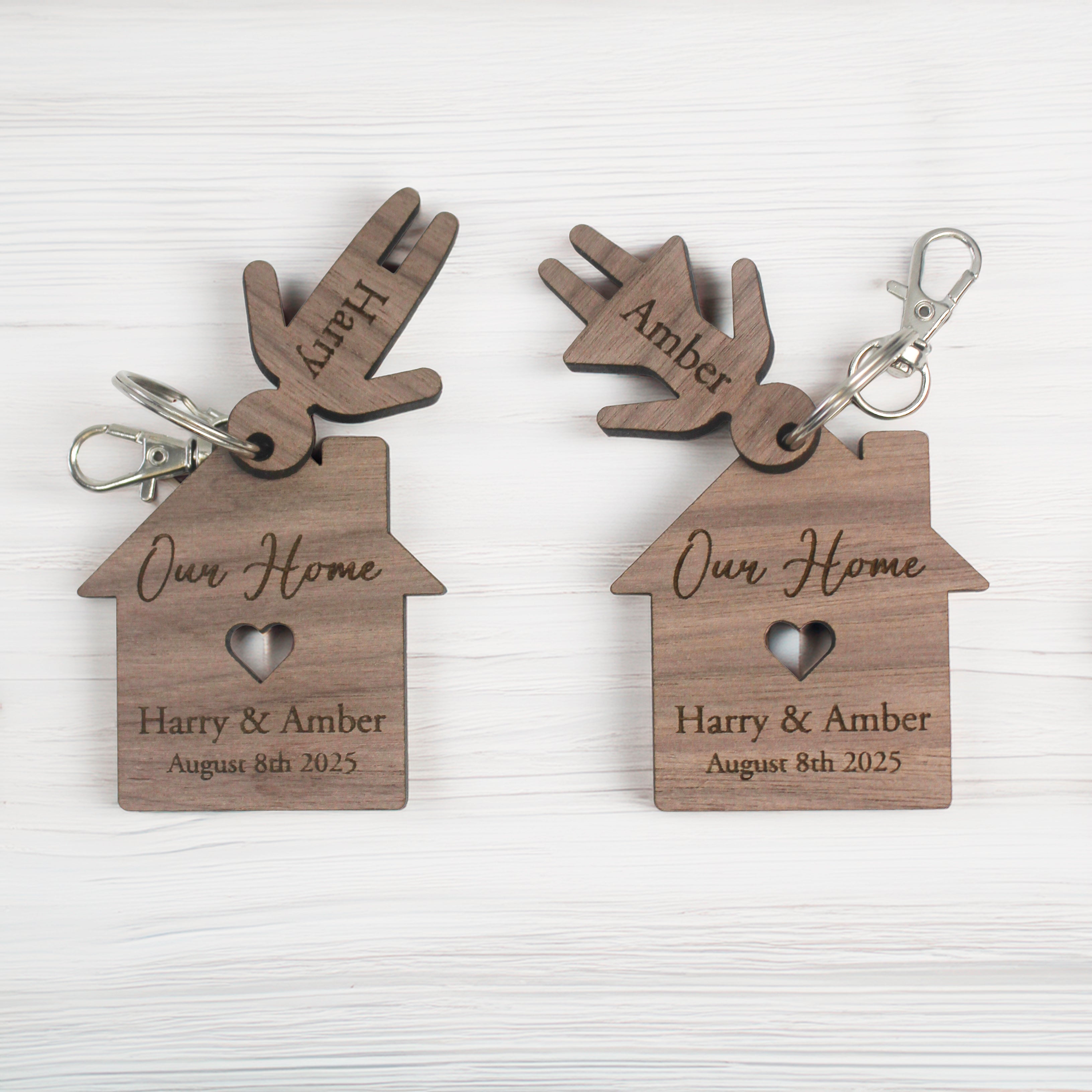 Personalised First Home Keyring Set