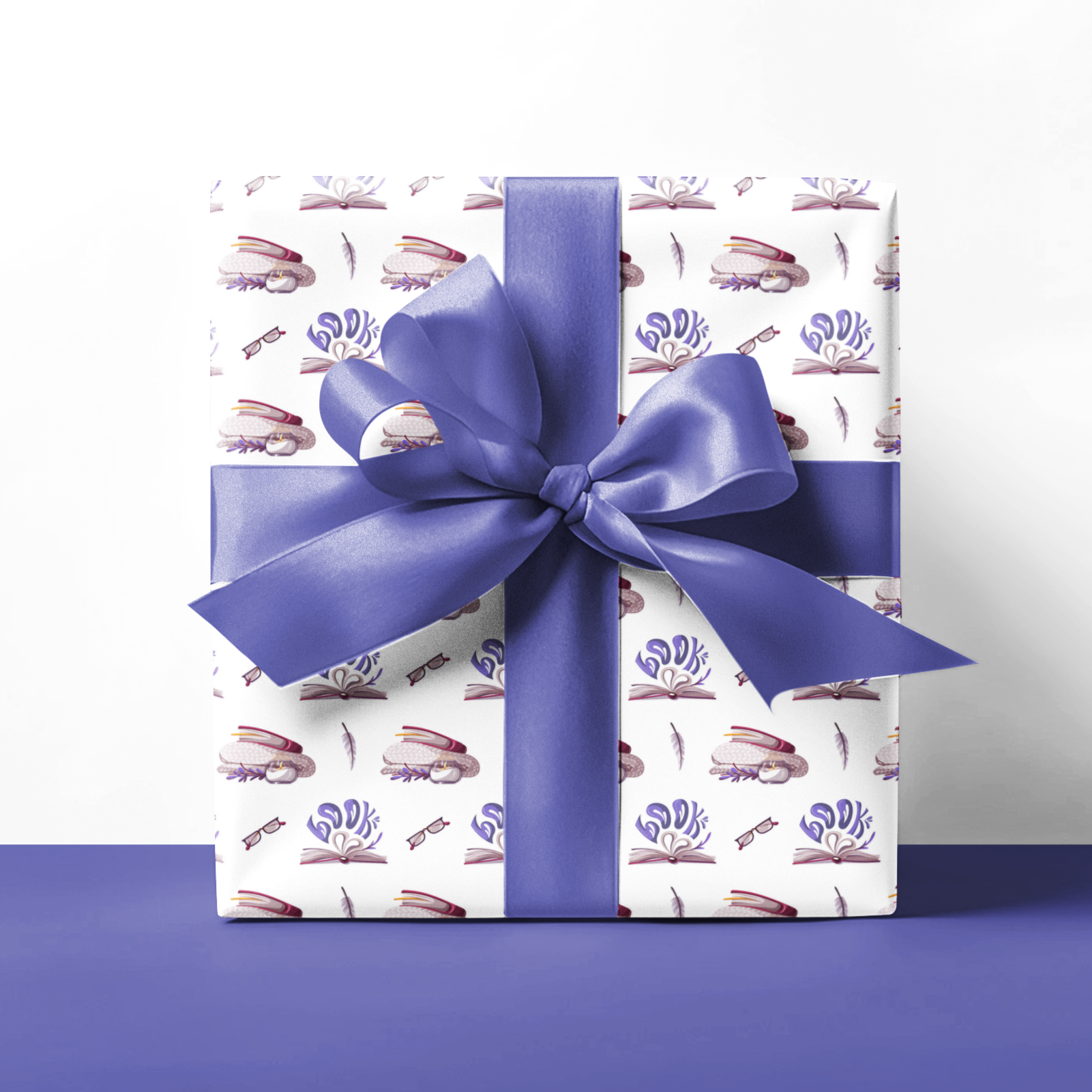 cosy book theme gift wrapping paper perfect for book lover