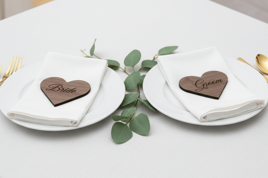 Personalised Heart Name Place Tags - Mac and Lilly