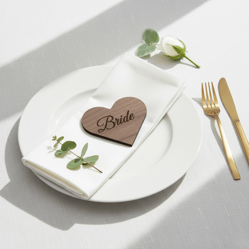 Personalised Heart Name Place Tags - Mac and Lilly